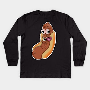 Weiner hot dog Kids Long Sleeve T-Shirt